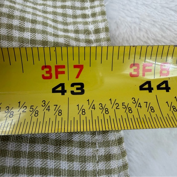 Bohme Green Gingham Smocked Puff Sleeve Midi Dress with Back Bow Cottagecore - Picture 11 of 11